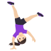 🤸🏻‍♀️ woman cartwheeling: light skin tone display on JoyPixels